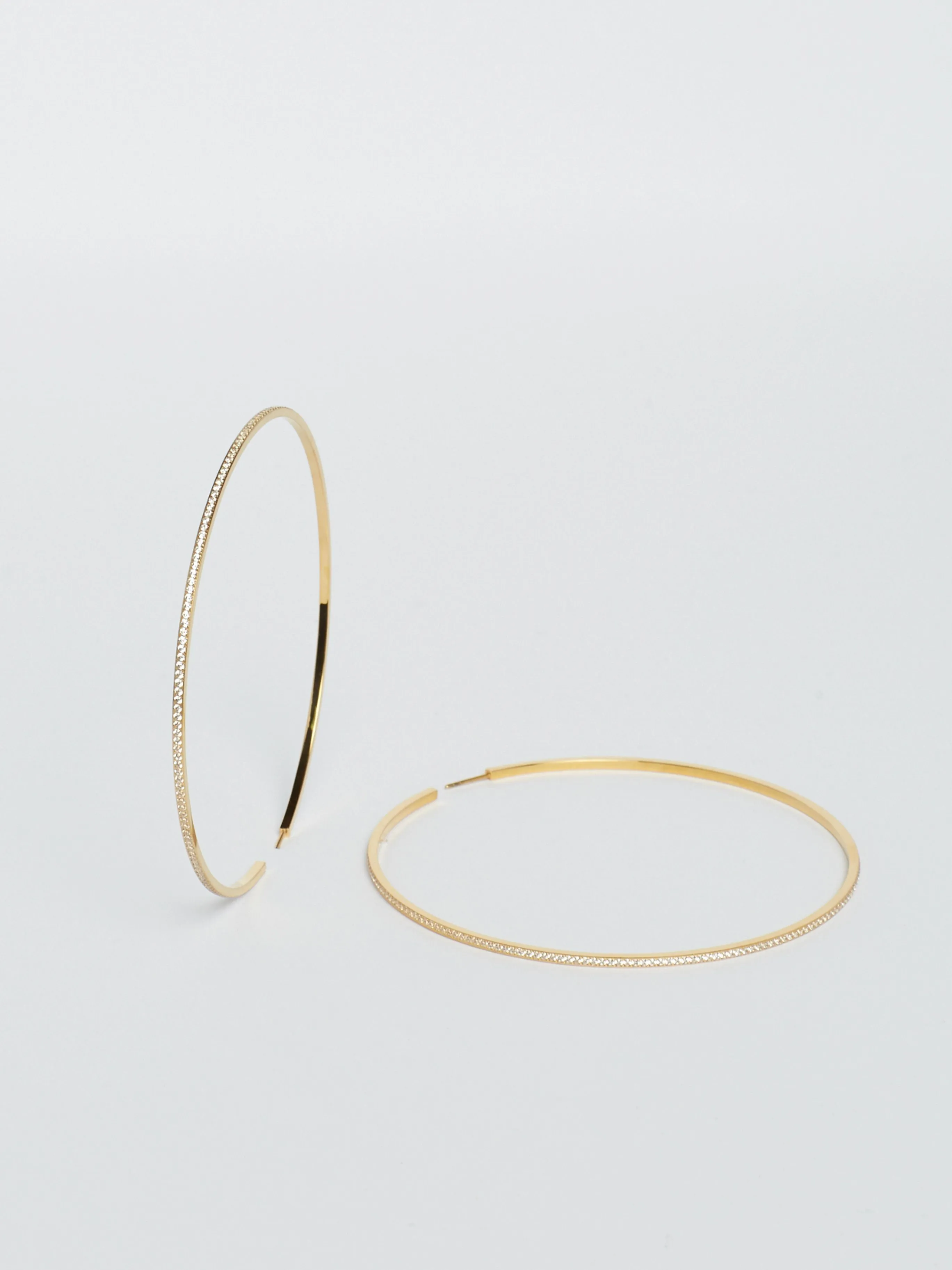 XL Oversized Diamond Hoops